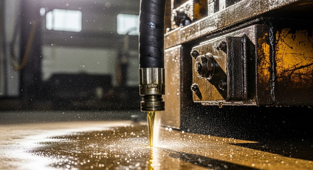Uma representação artística e surrealista em preto e branco do estresse no ambiente de trabalho. No centro, um homem sentado à mesa parece sobrecarregado, cercado por um emaranhado caótico de tubos, fios e centenas de papéis voando e espalhados pelo chão. Outros funcionários ao fundo tentam lidar com quadros brancos repletos de diagramas complexos e paredes cobertas de post-its, simbolizando o burnout e a pressão da burocracia corporativa