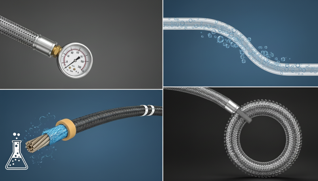 Linha de montagem industrial moderna e automatizada. Braços robóticos articulados de cor amarela operam com precisão ao longo de uma esteira rolante em uma fábrica iluminada. O ambiente é limpo e tecnológico, com estruturas metálicas e luzes LED, simbolizando a eficiência da Indústria 4.0 e a automação de processos produtivos.